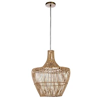 Hello Honey® Round Wicker Pendant Light