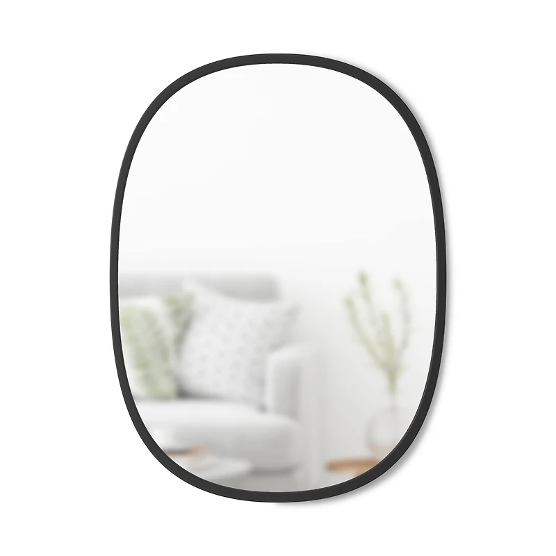 Umbra 24" Black Hub Oval Wall Mirror