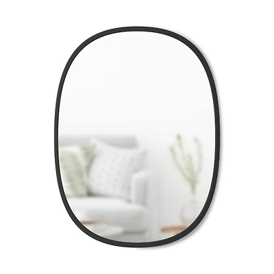 Umbra 24" Black Hub Oval Wall Mirror