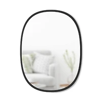 Umbra 24" Black Hub Oval Wall Mirror