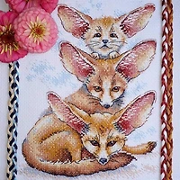 MP Studia Fennec Fox Family Cross Stitch Kit