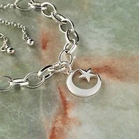 Silver Plated Star & Moon Charm by Bead Landing™