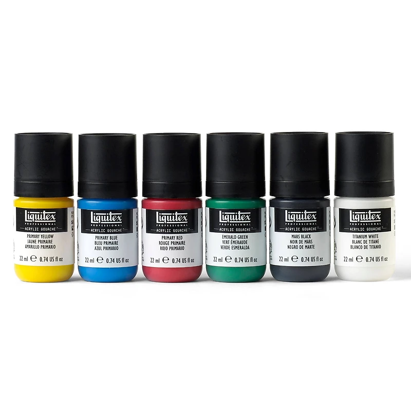 Liquitex® Professional Primaries 22mL Acrylic Gouache, 6ct.