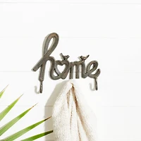 Black Metal Industrial Wall Hook, 11" x 12" x 2"