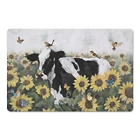18" x 27" Cow Sunflowers Birds Butterflies Floor Mat