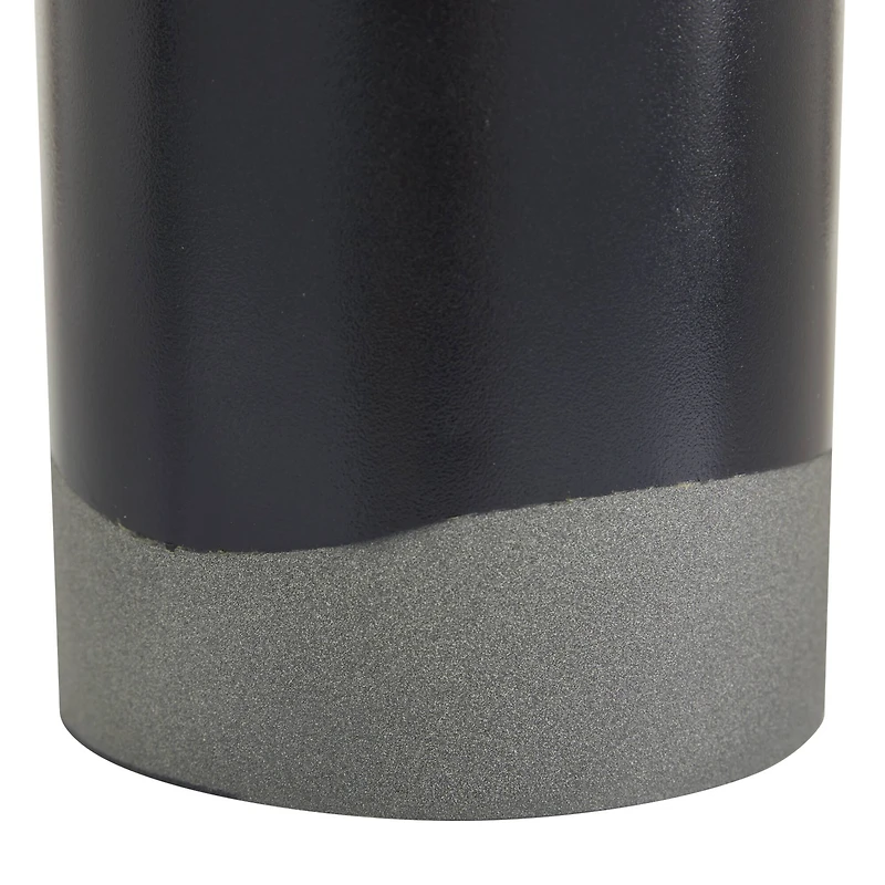 The Novogratz Set of 2 Black Metal Contemporary Vase, 10", 12"