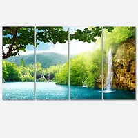 Designart - Waterfall in Deep Forest