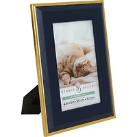 Expressions™ Navy Blue Frame with Gold Trim by Studio Décor