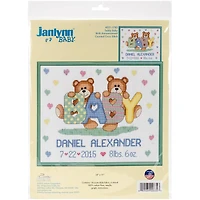 Janlynn® Teddy Bear Sampler Counted Cross Stitch Kit