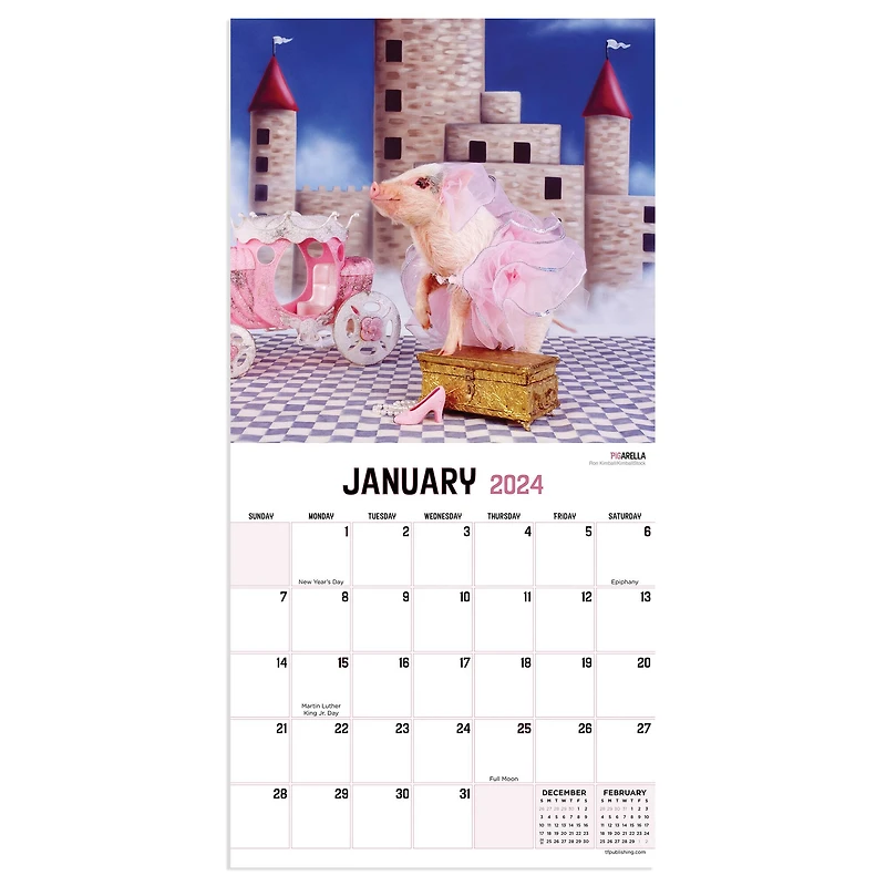 TF Publishing 2024 Playful Pigs Mini Calendar