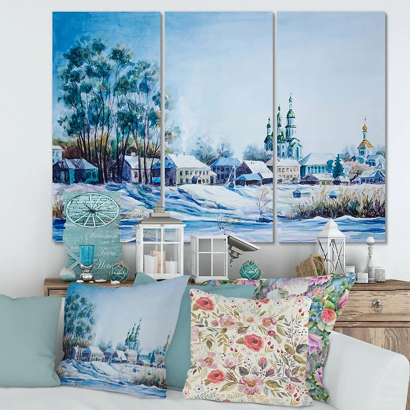 Designart - Small Town In Winter Times