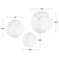 White Resin Textured Orbs Set