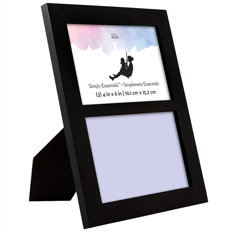 Simply Essentials™ 2 Opening 4" x 6" Black Collage Frame by Studio Décor®