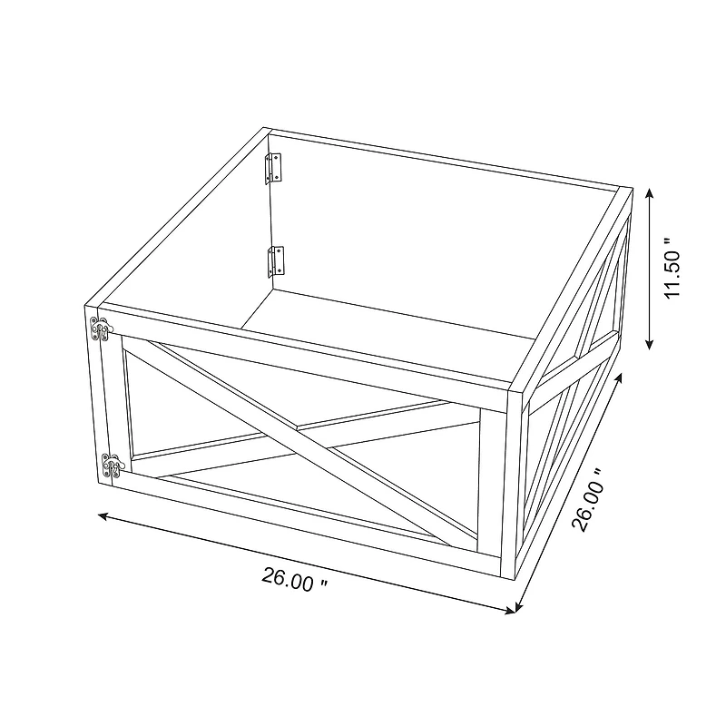Glitzhome® 26" Black Wooden Tree Collar