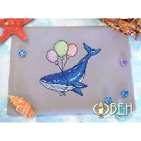 Oven Whale Cross Stitch Kit