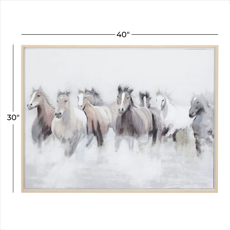 Gray Polystone Modern Farmhouse Framed Wall Art, 30" x 40"