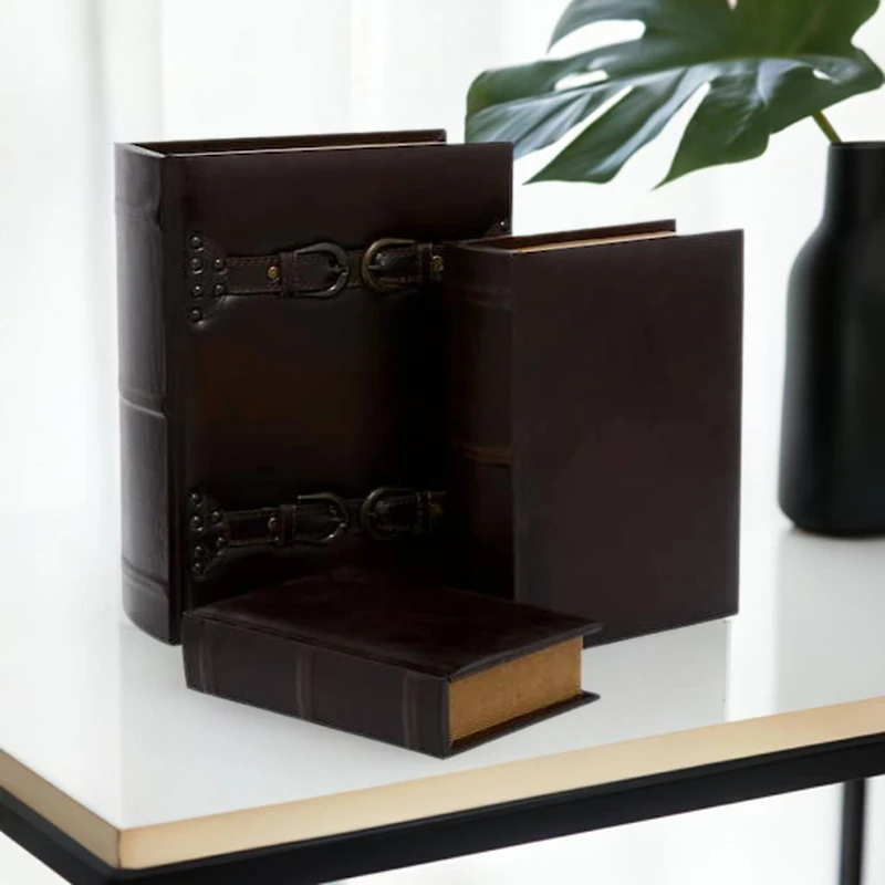 Dark Brown Traditional Wood Box Set