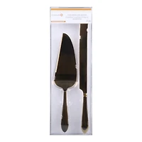 Gold-Finished Stainless Steel Cake Knife & Server Set by Celebrate It™