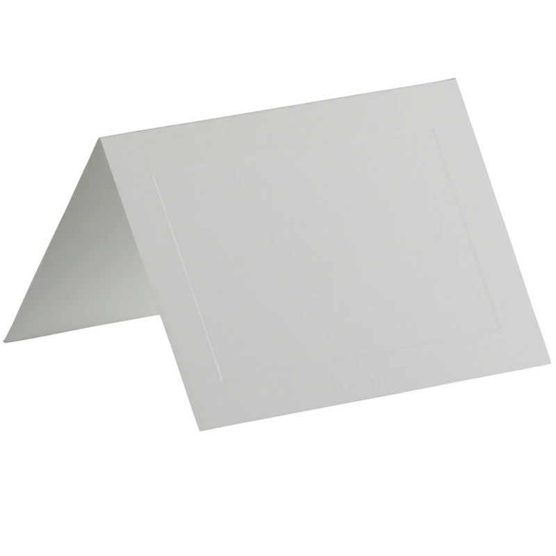 JAM Paper A1 Blank White Foldover Cards with Panel