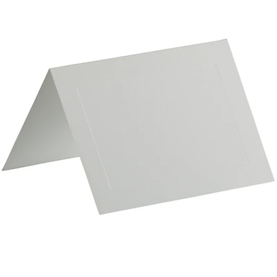 JAM Paper A1 Blank White Foldover Cards with Panel