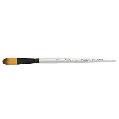 Simply Simmons Short Handle Watercolor Oval Wash Brush, 1/2"