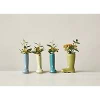 Hello Honey® 2.7" Stoneware Boot Vases, 4ct.