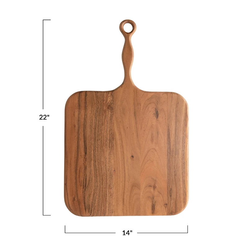 Hello Honey® Acacia Wood Square Cutting Board with Handle