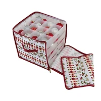 Laura Ashley Nutcracker Print Stackable Christmas Ornament Storage Box