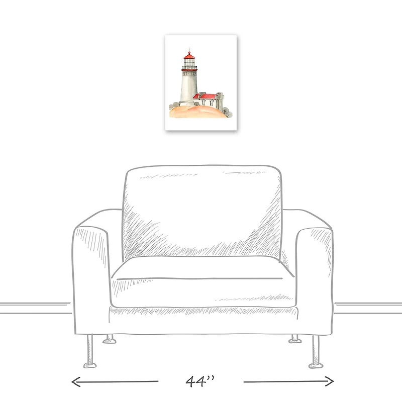 Coastal Lighthouse 12" x 16" Canvas Wall Art