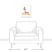 Coastal Lighthouse 12" x 16" Canvas Wall Art