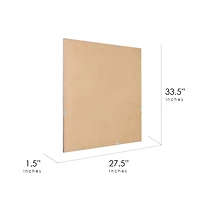 Head West Brushed Nickel Framed Beveled Accent Vanity Mirror