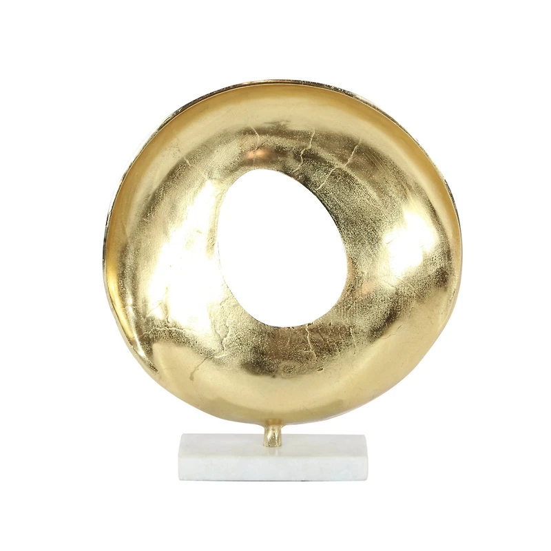 17" Gold Aluminum Glam Abstract Sculpture