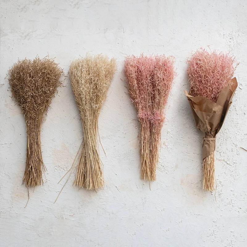 Hello Honey® 19.5" Dried Natural Powderpuff Grass Bunch, 3ct.