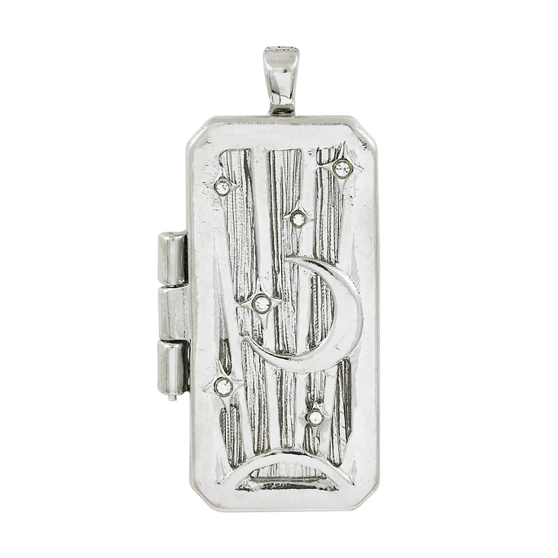 Silver Celestial Rectangle Locket by Bead Landing™