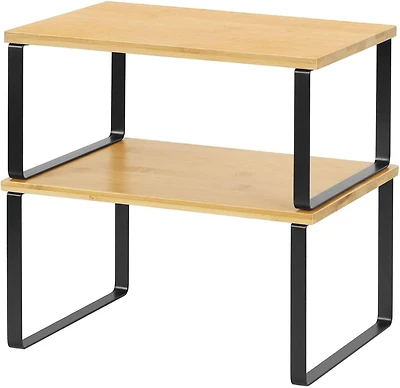 Bamboo Kitchen Cabinet & Counter Shelf Organizer