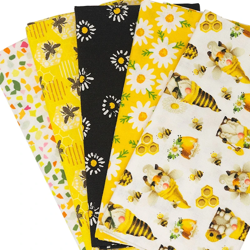 SINGER Honey Bee Gnomes Cotton Fabric Bundle