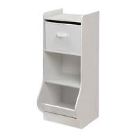 Badger Basket White Upright Storage Nook With Reversible Basket