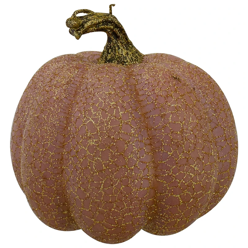 4" Brown & Purple Fall Harvest Tabletop Pumpkin Set