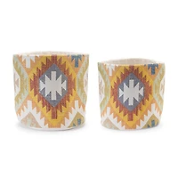 Southwestern Woven Cotton Basket Set