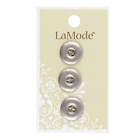 LaMode 5/8" Pewter 2-Hole Buttons, 3ct.
