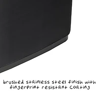 Honey Can Do 50L Black Stainless Steel Trash Can w/ Motion Sensor