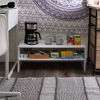 Organize It All White 2 Shelf Stackable Shoe Rack