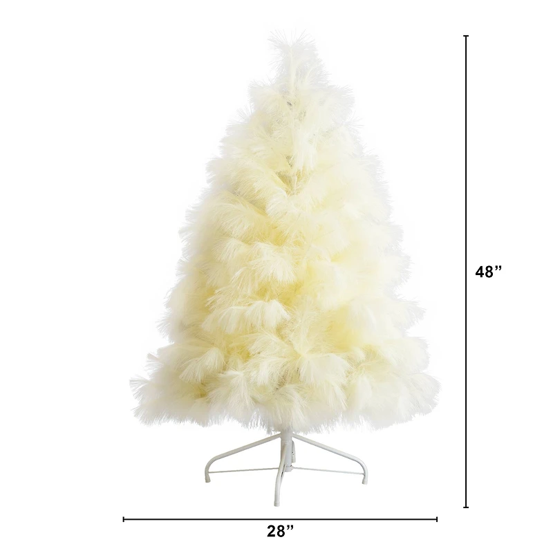 4ft. Unlit Off-White Pampas Grass Artificial Christmas Tree