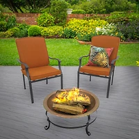 32" Copper Fire Pit with Stand & Tray Cover
