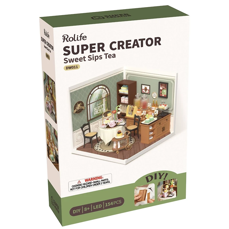 Rolife® Super Creator Sweet Sips Tea DIY Miniature Kit