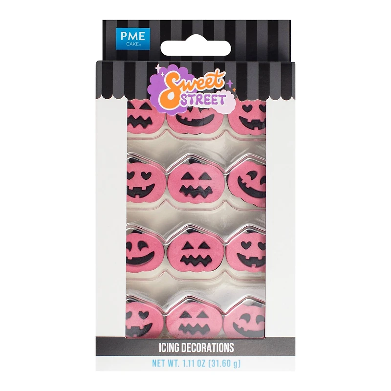 PME Cake Sweet Street® Pink Pumpkins Icing Decorations