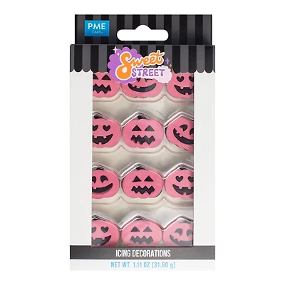 PME Cake Sweet Street® Pink Pumpkins Icing Decorations