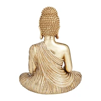 Gold Polystone Traditional Sculpture, 11" x 9" x 6"