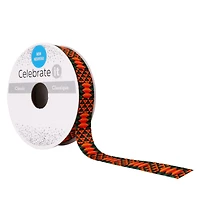 5/8" x 7yd. Faux Linen Geometric Ribbon by Celebrate It™