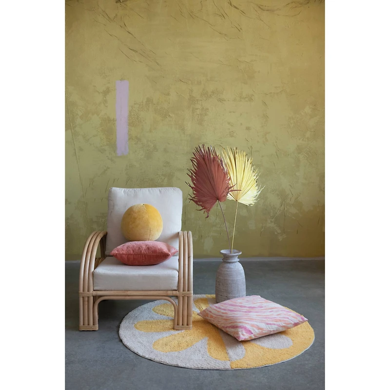 Hello Honey® Pink & White Marble Cotton Slub Throw Pillow